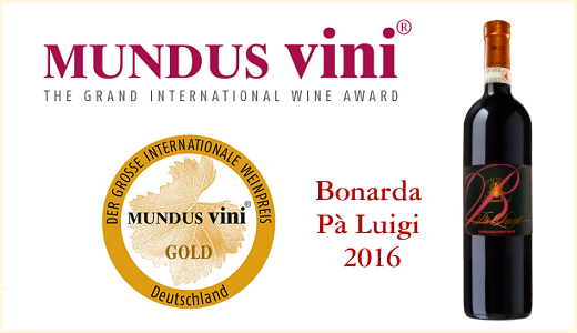 Mundus Vini 2021 - Gold Medal per la Bonarda Pà Luigi 2016