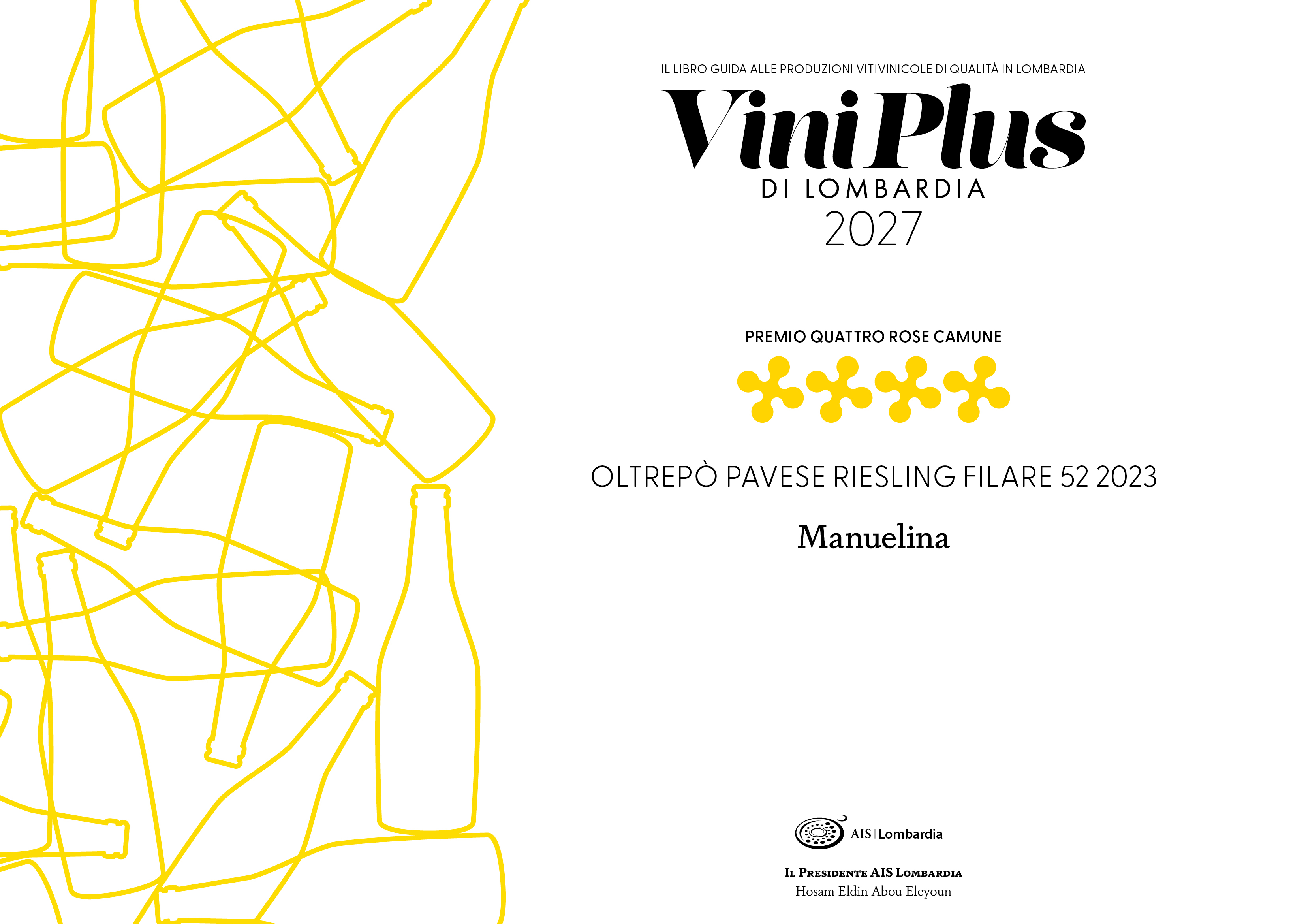 AIS Lombardia Viniplus 2027 - Quattro Rose Camune - Riesling Filare 52 2023
