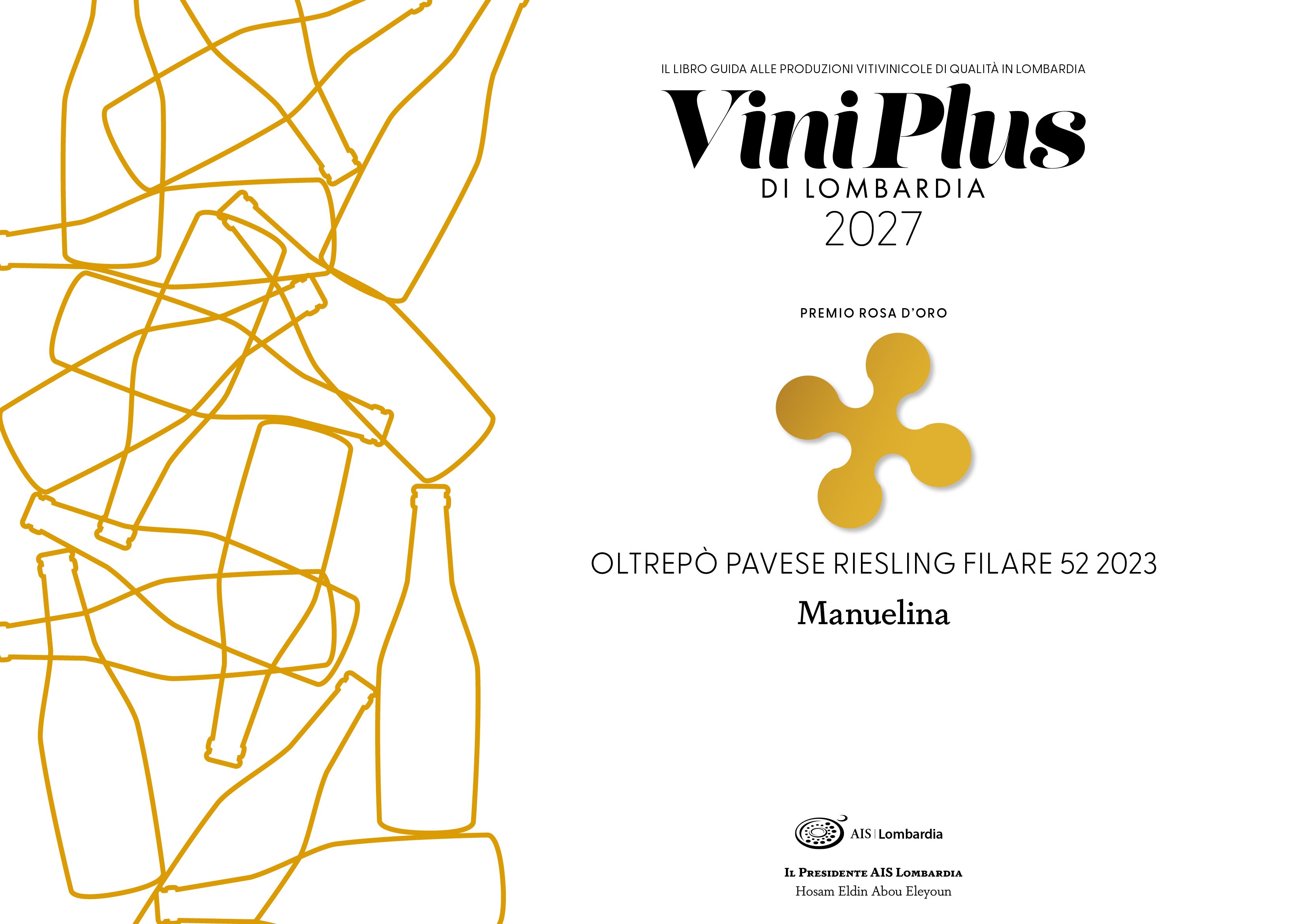 AIS Lombardia Viniplus 2027 - Rosa d'Oro - Riesling Filare 52 2023